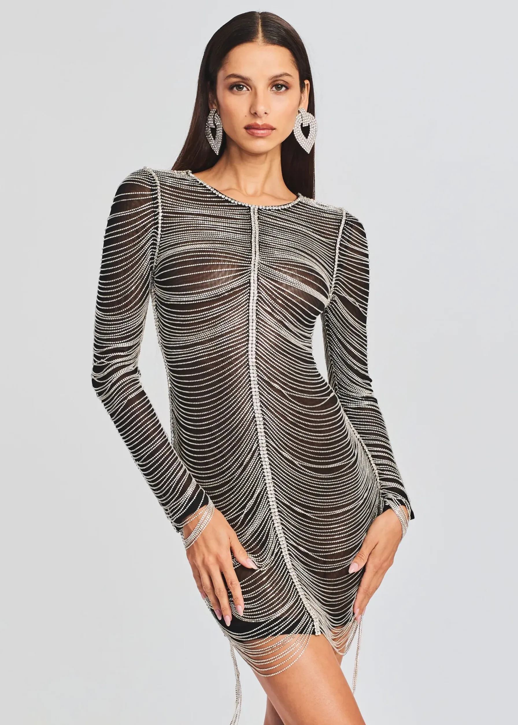 Retrofete Jacqueline Crystal Embellished Dress Black/Silver Cheap