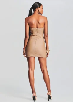 Retrofete James Coated Denim Mini Dress Coated Tannin Fashion