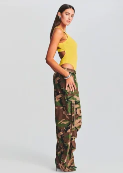 Retrofete Jane Cargo Pant Washed Camo Discount