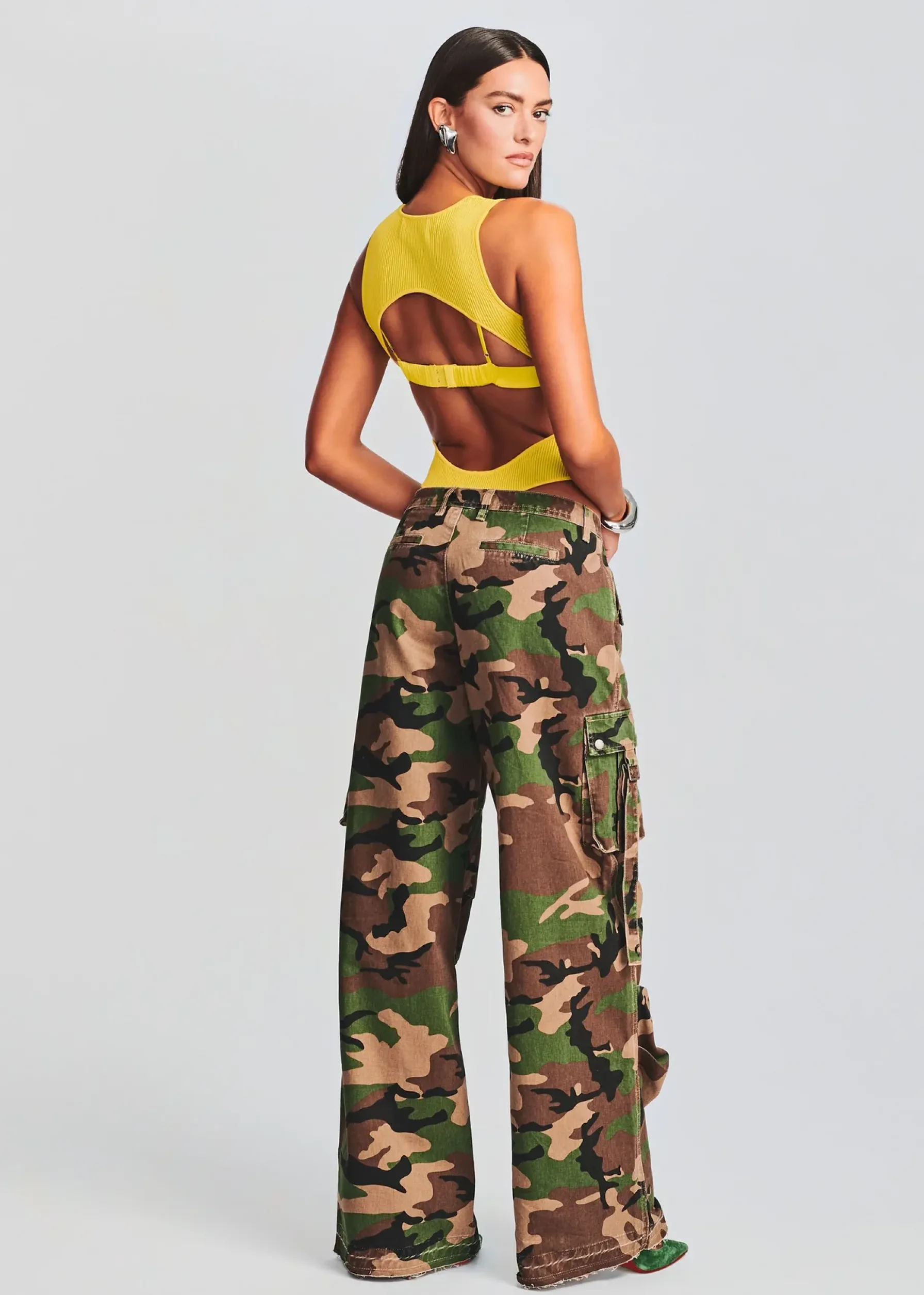 Retrofete Jane Cargo Pant Washed Camo Discount
