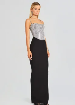Retrofete Jazlyn Dress Black/Silver Discount