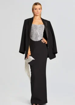 Retrofete Jazlyn Dress Black/Silver New