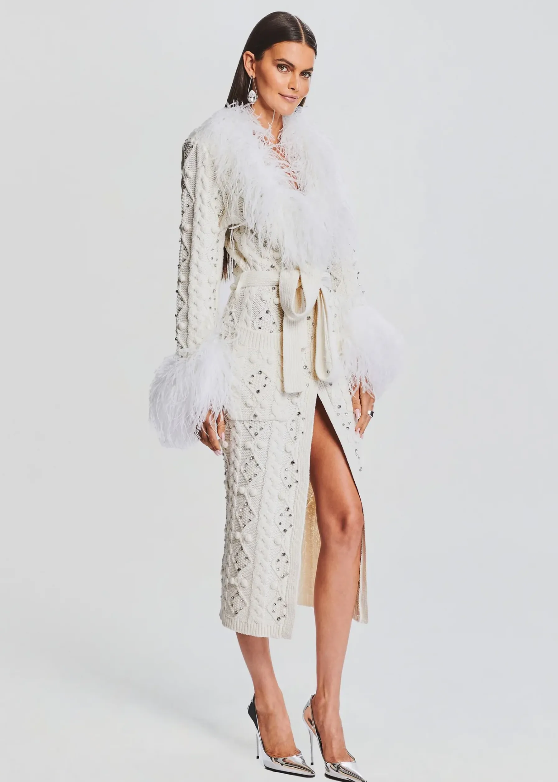 Retrofete Jenna Cardigan Ivory Clearance