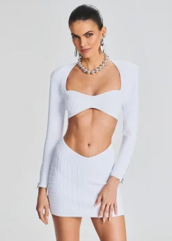 Retrofete Jovanna Bandage Knit Top White Clearance