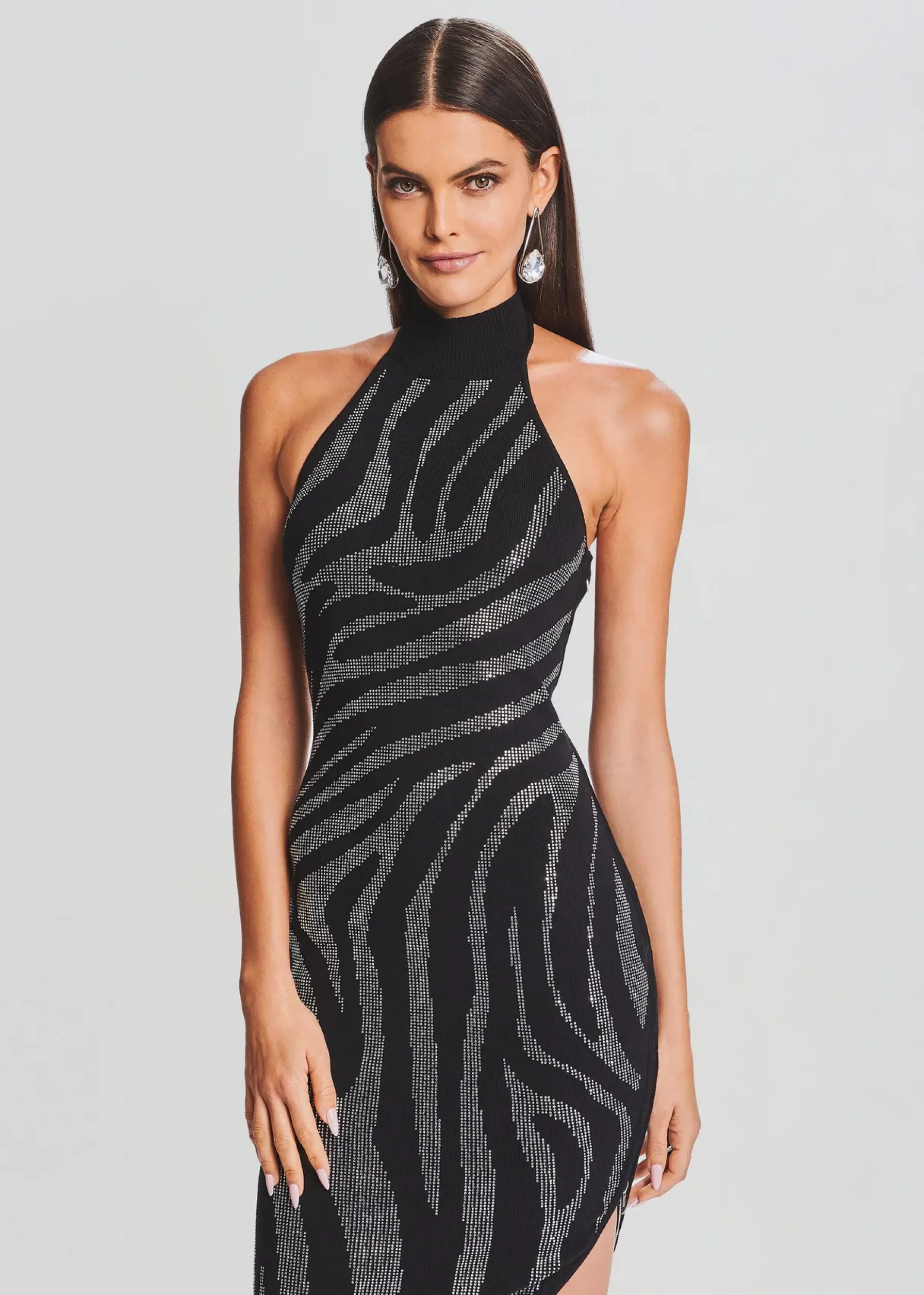 Retrofete Kaisley Knit Dress Black/Silver Zebra Online