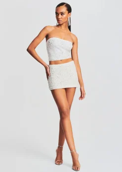 Retrofete Kala Sequin Top Silver/White Cheap