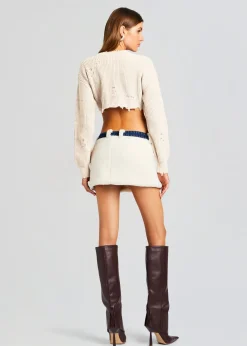 Retrofete Karissa Teddy Denim Skirt Deep Sea Flash Sale