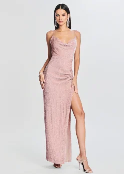 Retrofete Katya Sequin Dress Dusty Peach Flash Sale