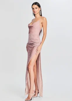 Retrofete Katya Sequin Dress Dusty Peach Discount