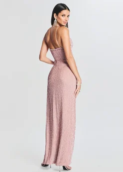 Retrofete Katya Sequin Dress Dusty Peach Discount