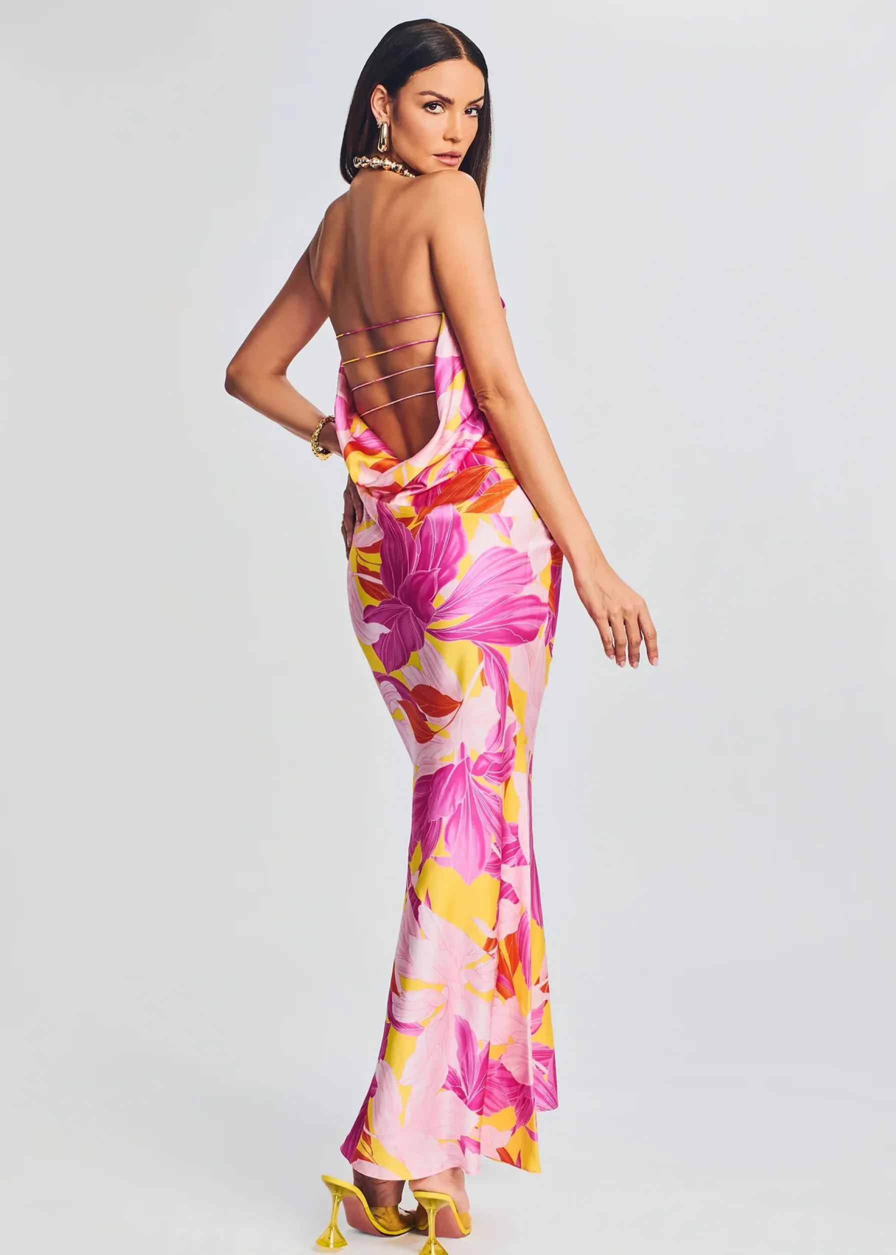 Retrofete Keaton Silk Dress Botanical Floral Fashion
