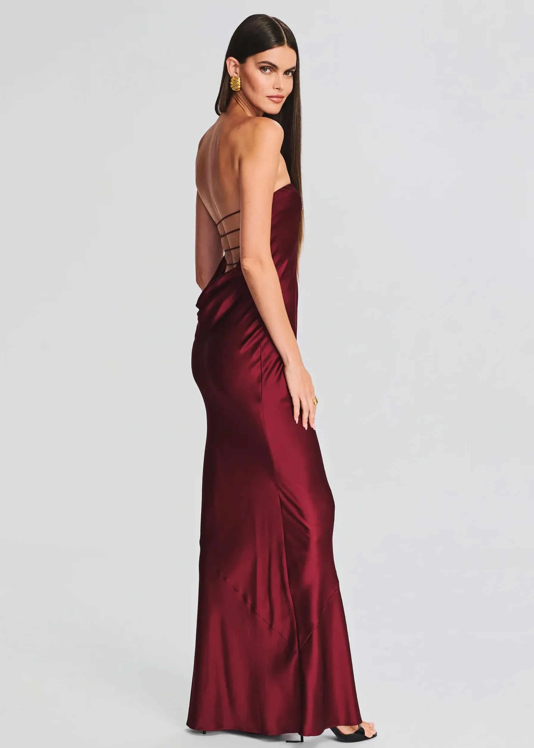 Retrofete Keaton Silk Dress Cabernet Fashion