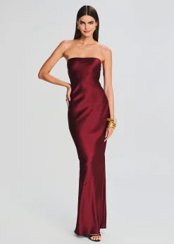 Retrofete Keaton Silk Dress Cabernet Fashion