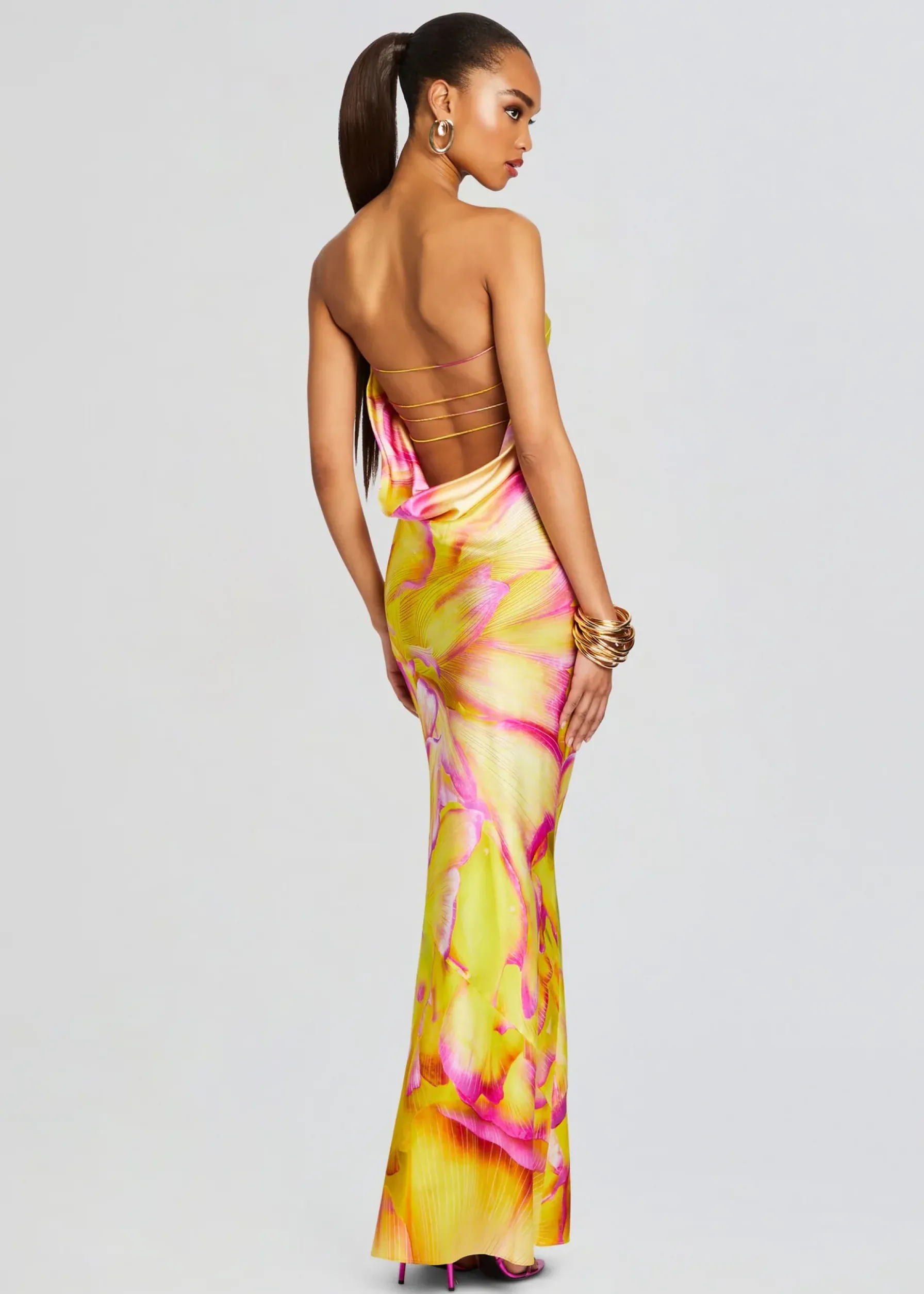 Retrofete Keaton Silk Dress Yellow Peony Shop