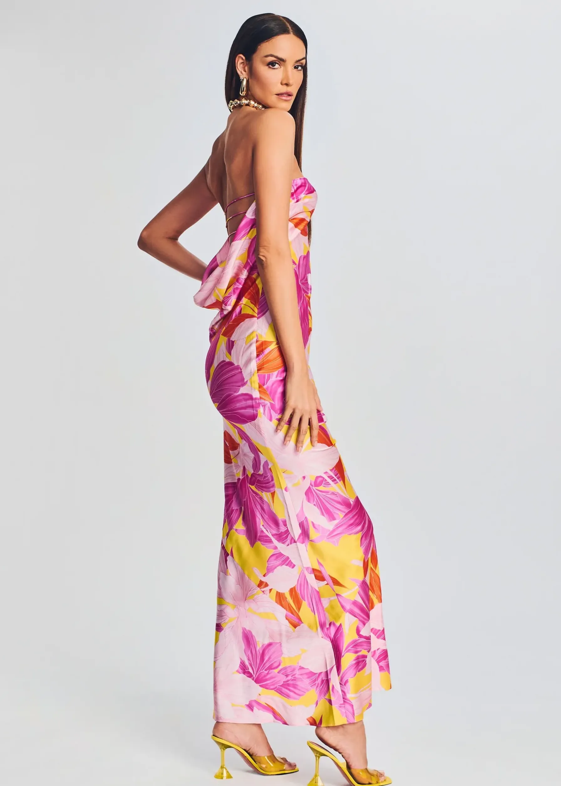 Retrofete Keaton Silk Dress Botanical Floral Best Sale