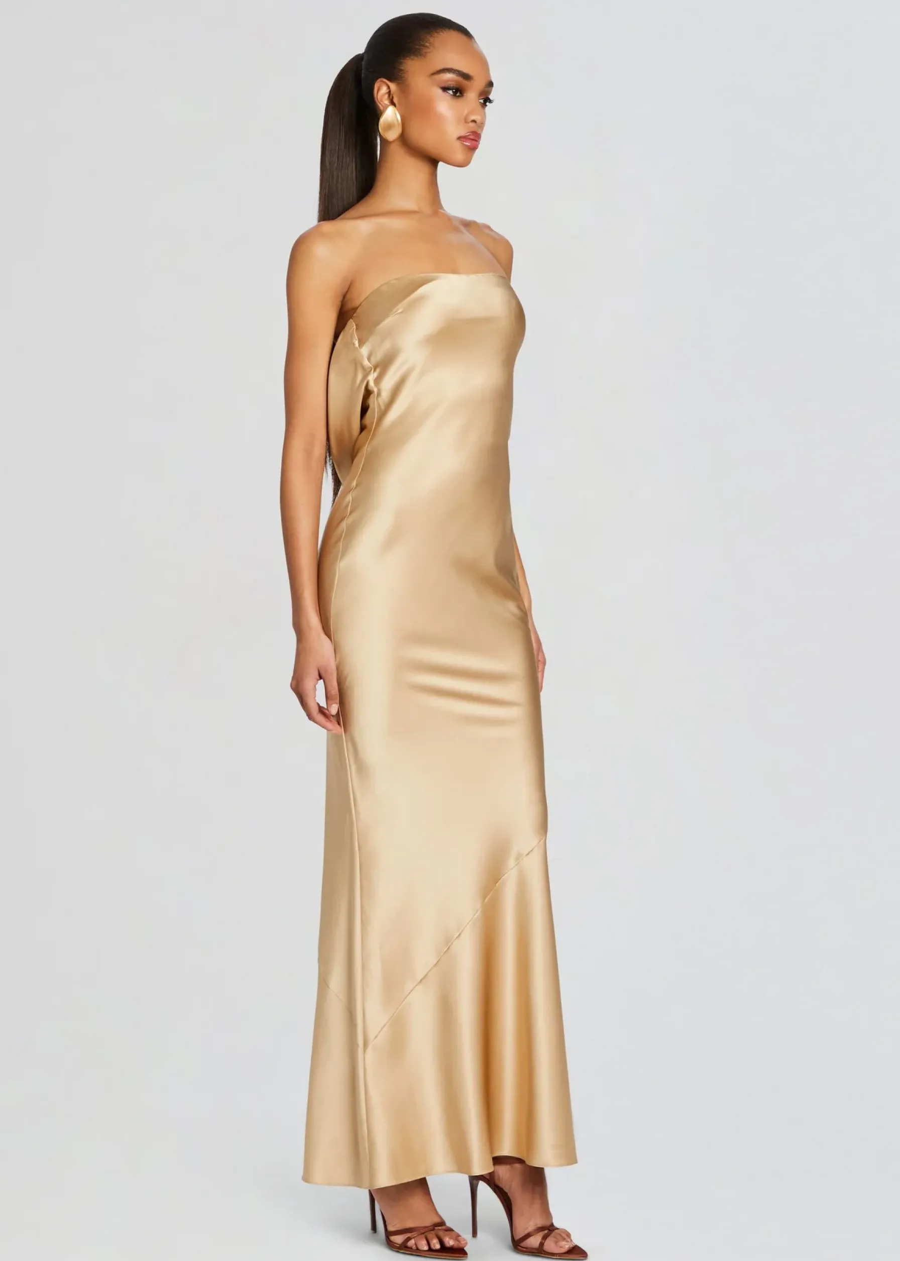 Retrofete Keaton Silk Dress Nude Clearance