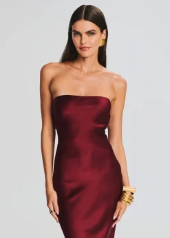 Retrofete Keaton Silk Dress Cabernet Fashion