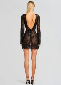 Retrofete Kennedy Embellished Lace Dress Black Clearance
