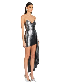 Retrofete Kenzie Dress Gunmetal Flash Sale