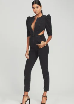 Retrofete Kiara Jumpsuit Jet Black Clearance