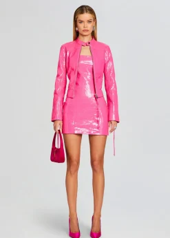 Retrofete Kimora Leather Dress Paradise Pink Outlet