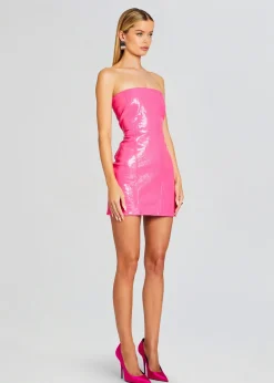 Retrofete Kimora Leather Dress Paradise Pink Outlet