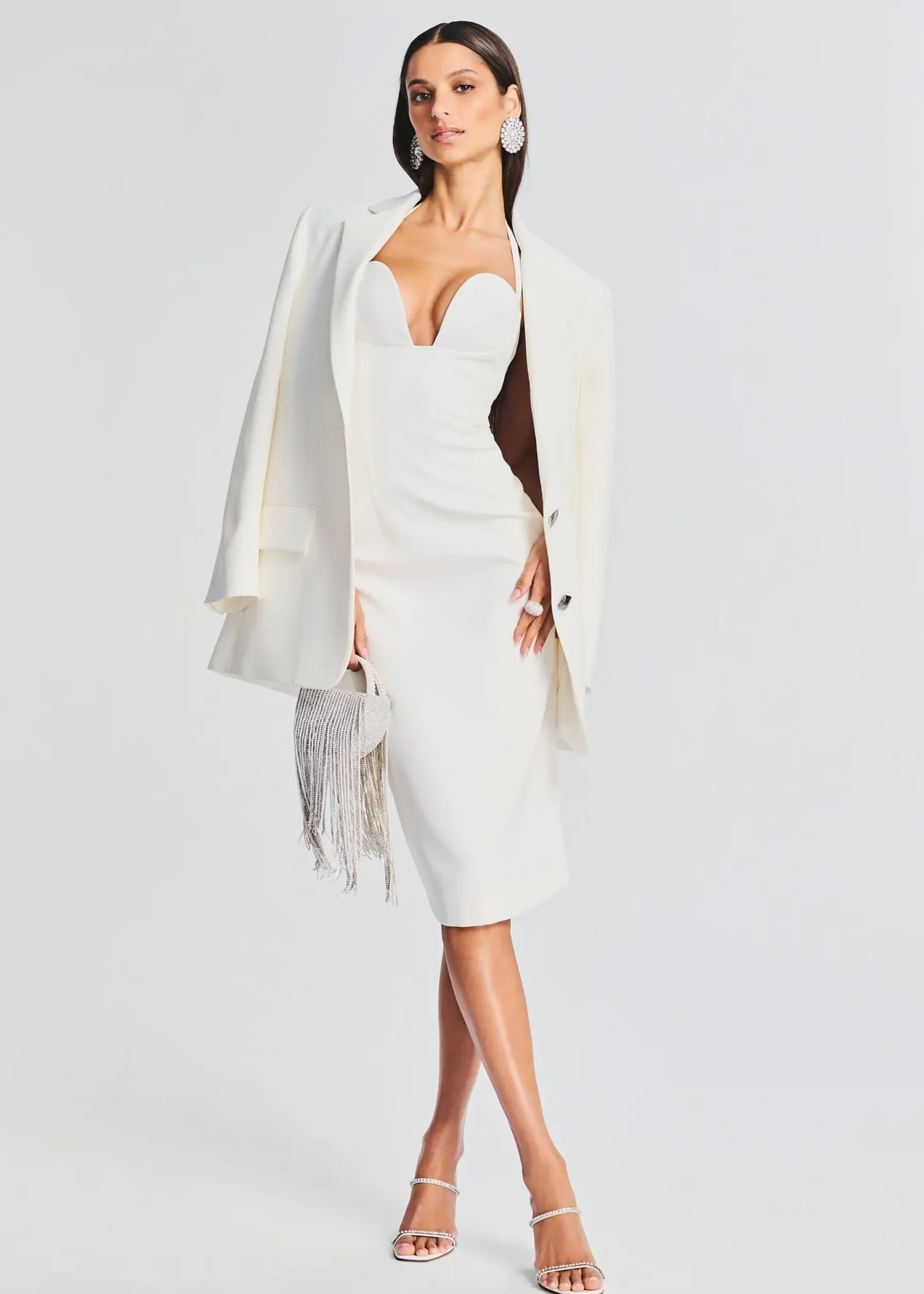 Retrofete Kristen Blazer White w/ Satin New