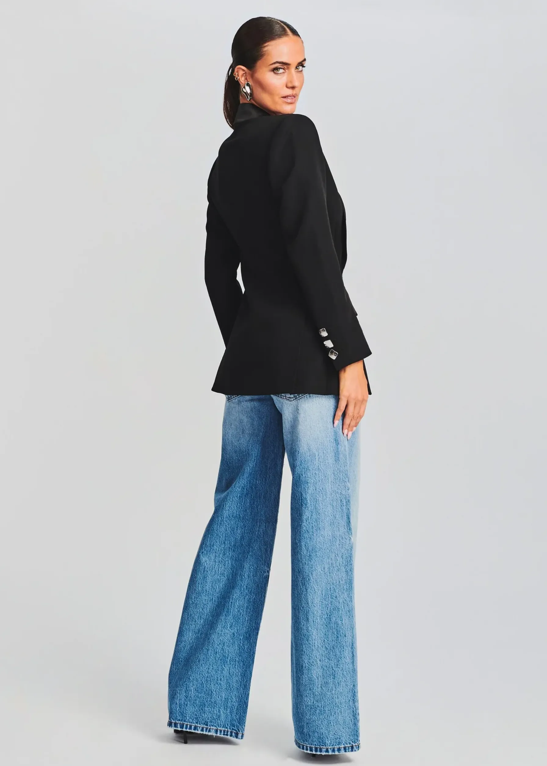Retrofete Kristin Blazer Black New