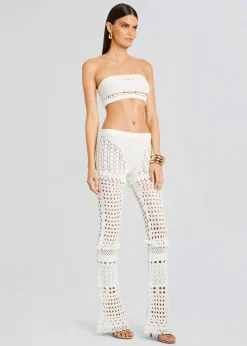 Retrofete Kyla Knit Crochet Pant Iridescent White Shop