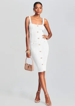 Retrofete Laney Dress White/Gold Best