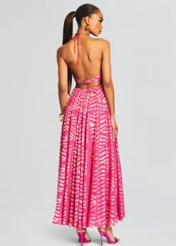 Retrofete Lara Long Dress Fuschia Cheap
