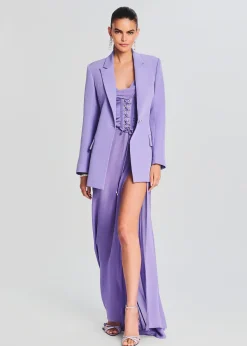 Retrofete Larissa Silk Corset Dress Dusty Lilac Best