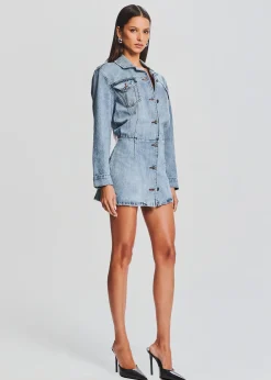 Retrofete Laura Denim Dress Tidal New