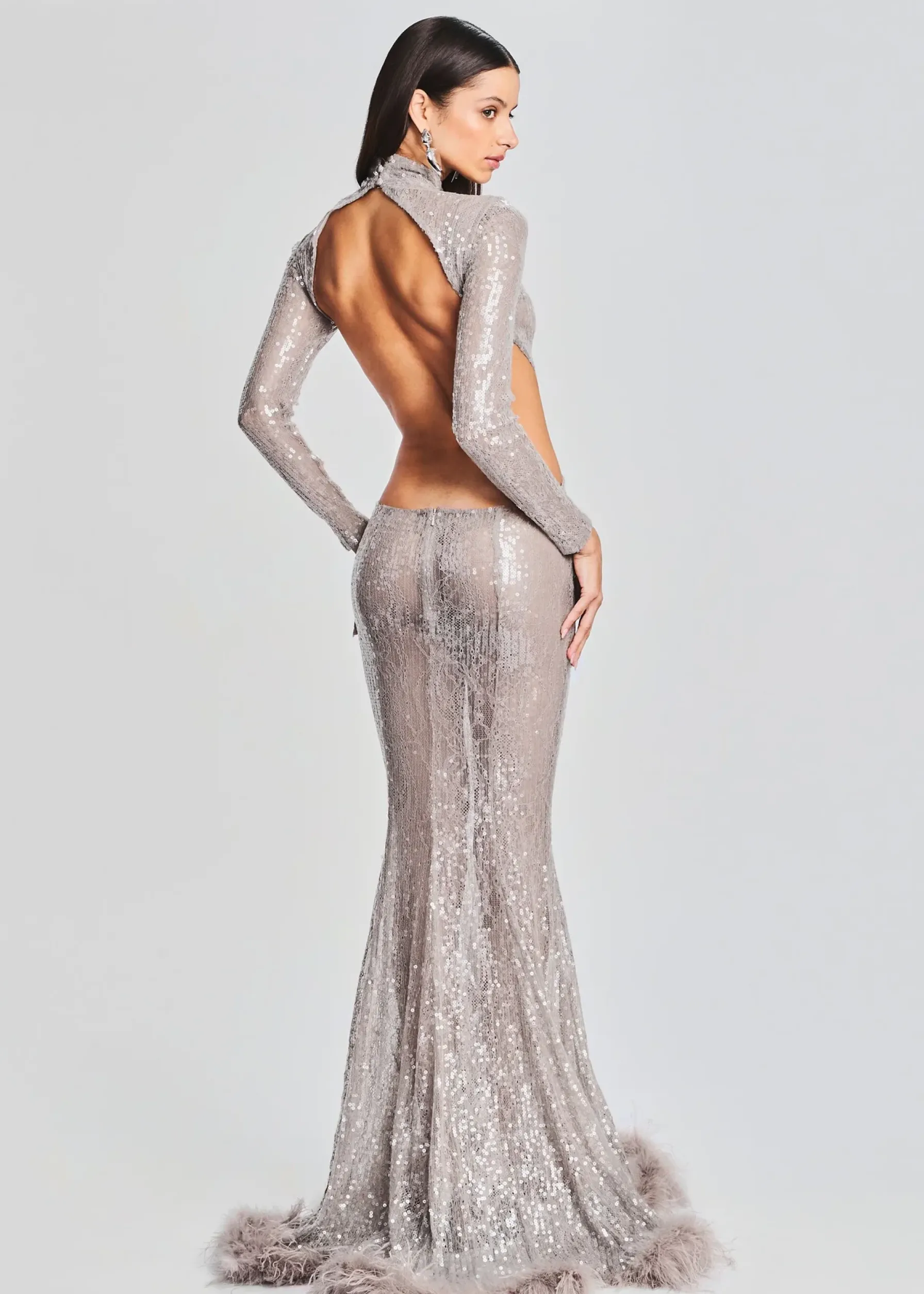 Retrofete Lenora Sequin Embellished Dress Satellite New