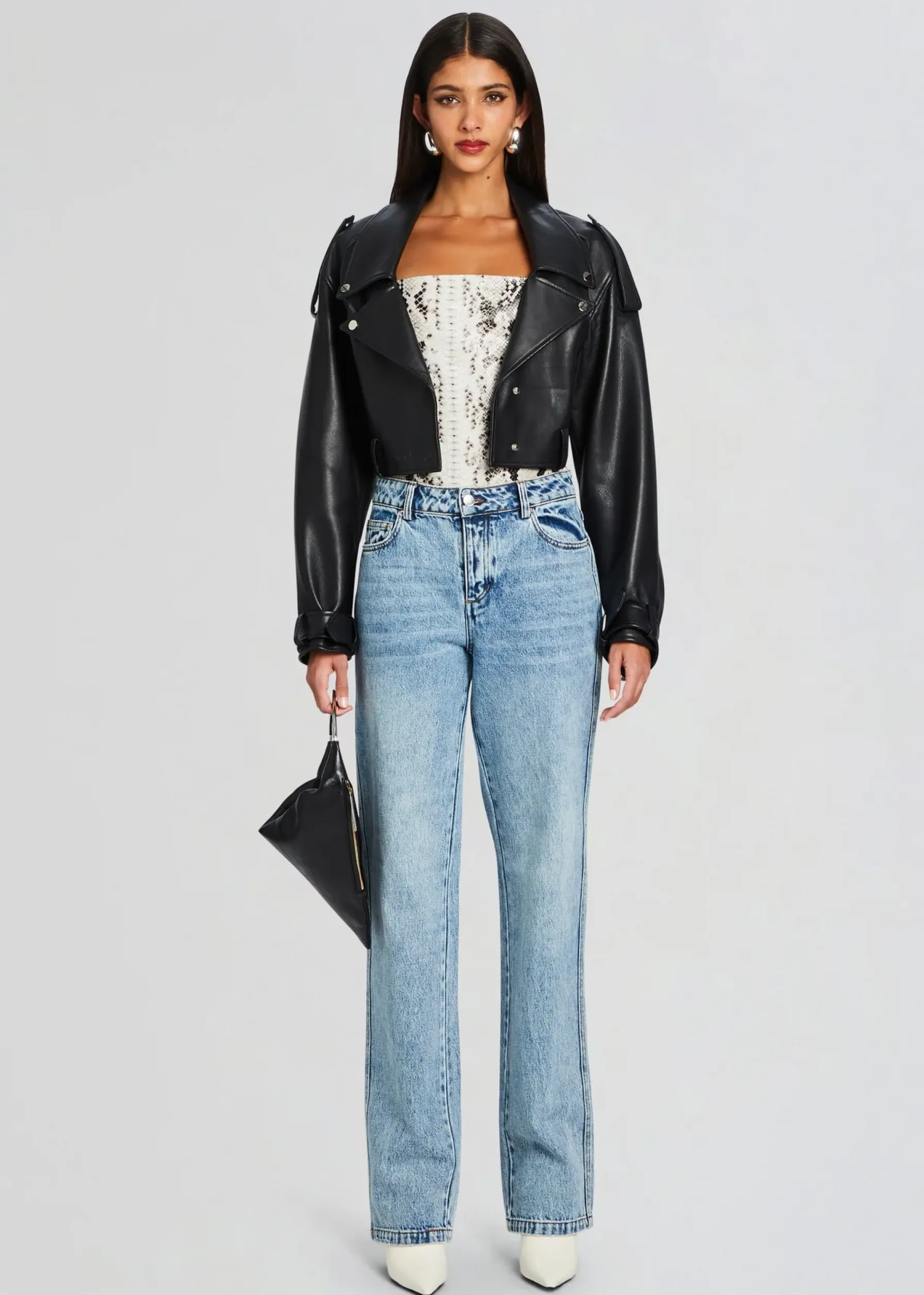 Retrofete Leonie Leather Top Neutral Snake Shop
