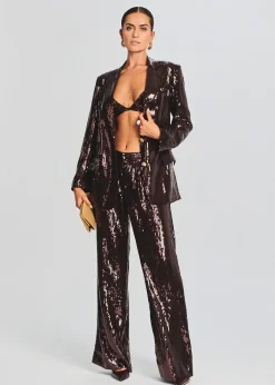 Retrofete Libra Sequin Bralette Dark Chocolate Outlet