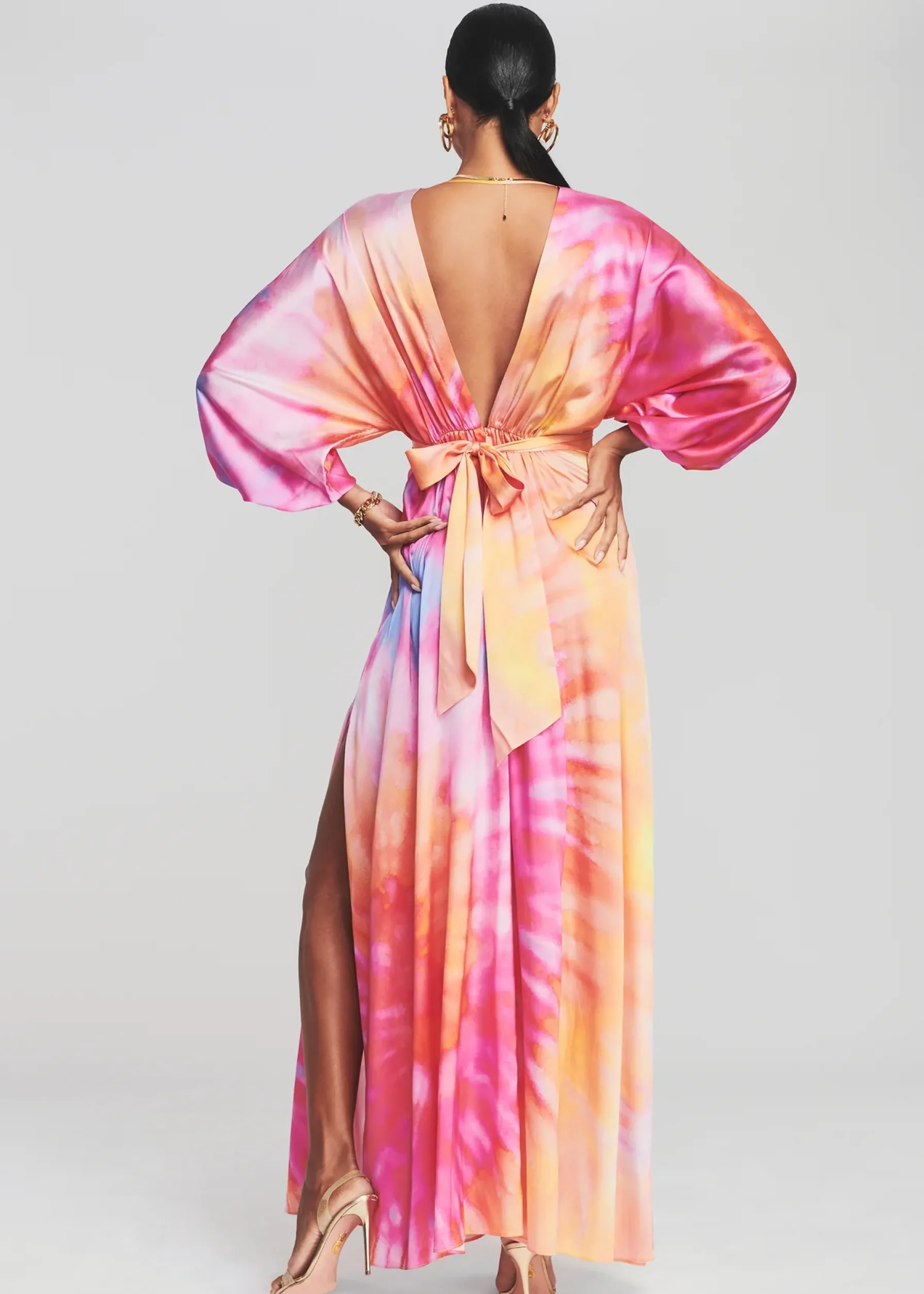 Retrofete Lila Silk Dress Sunset Cheap
