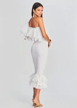 Retrofete Lilliana Long Skirt White Fruition Fashion