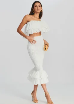 Retrofete Lilliana Long Skirt White Fashion