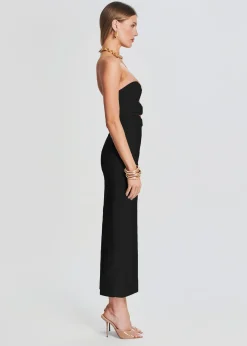 Retrofete Lily Lycra Maxi Dress Black Clearance