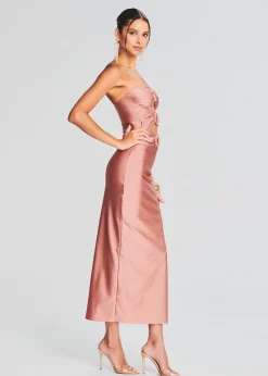 Retrofete Lily Lycra Maxi Dress Coffee Cream Shop