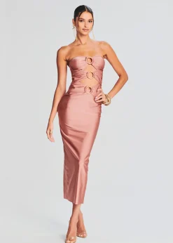 Retrofete Lily Lycra Maxi Dress Coffee Cream Flash Sale