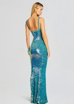 Retrofete Lisette Sequin Crochet Dress Aquamarine Store