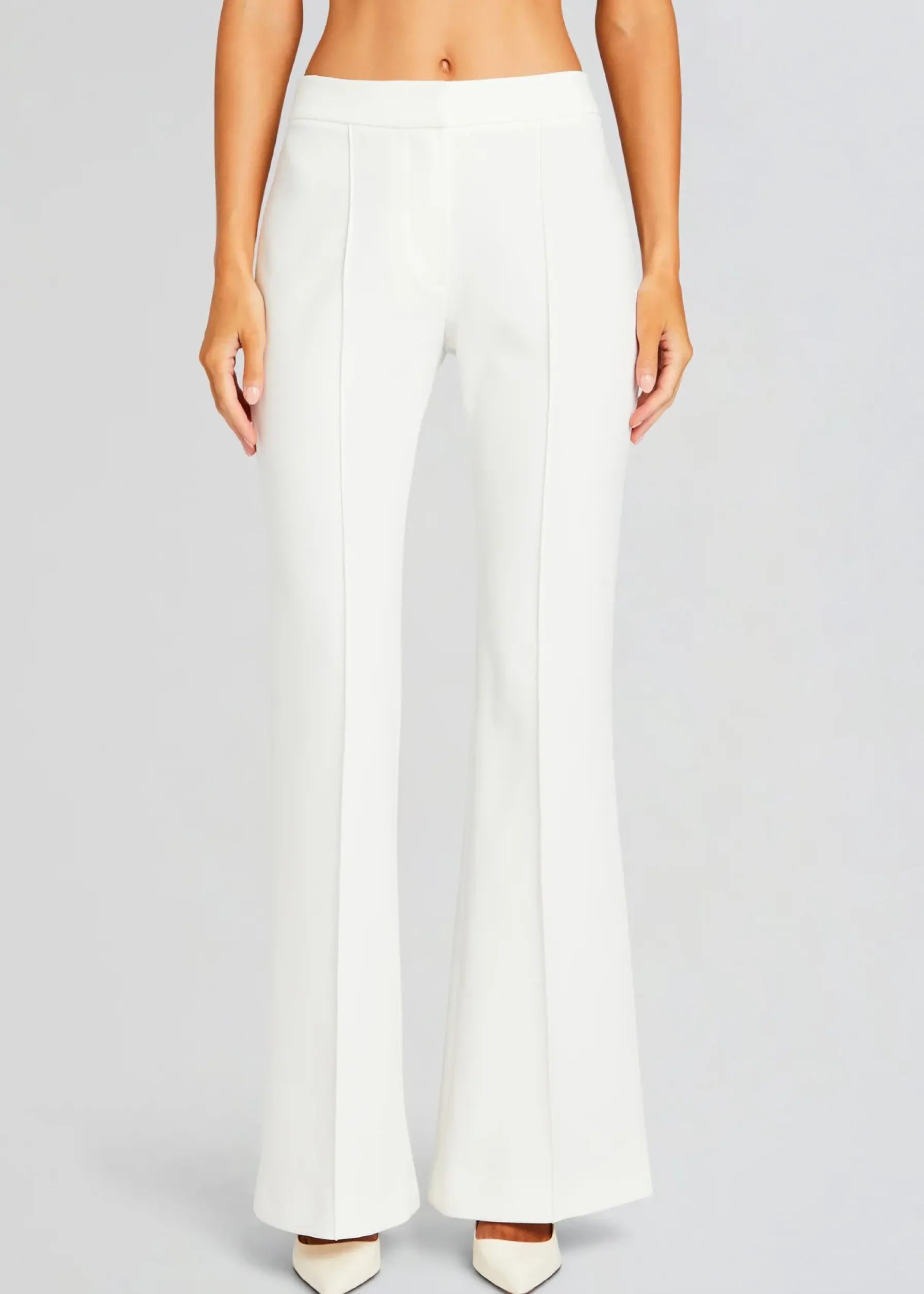 Retrofete Lizzy Low Rise Flared Trousers White Shop