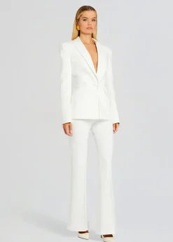Retrofete Lizzy Low Rise Flared Trousers White Shop