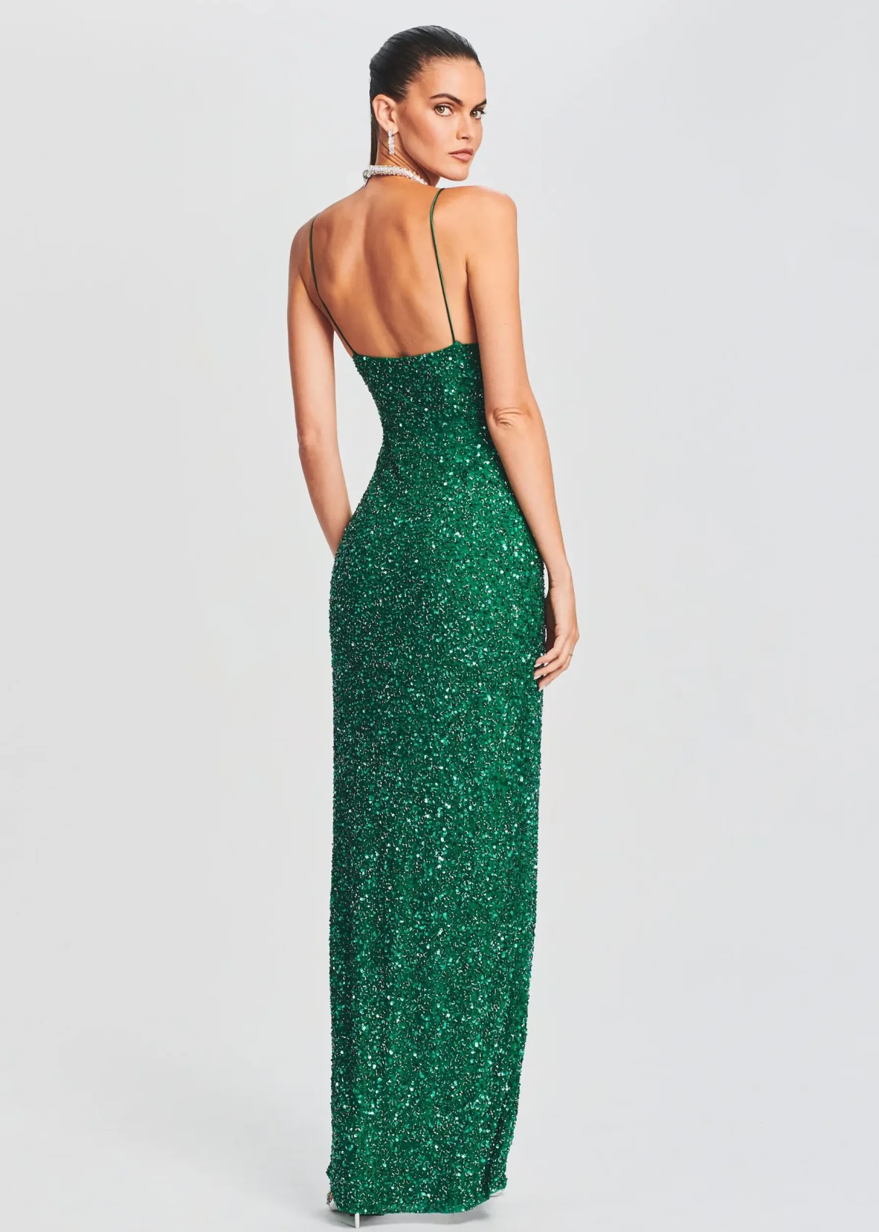 Retrofete Loretta Sequin Dress Emerald Best Sale