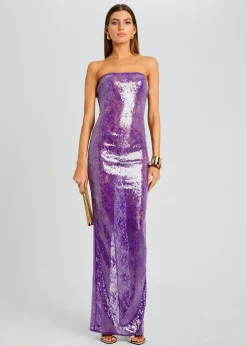 Retrofete Lucia Sequin Lace Dress Amethyst Discount
