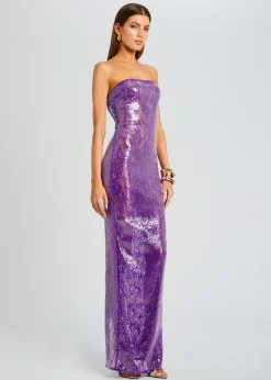 Retrofete Lucia Sequin Lace Dress Amethyst Flash Sale