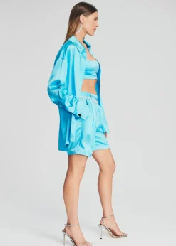 Retrofete Lucine Silk Bra Blue Atoll Fashion