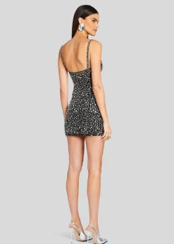 Retrofete Lucy Embellished Dress Black/Silver Clearance